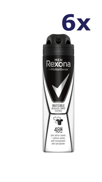 6x Rexona Deospray - Active Protection Invisible 150ml