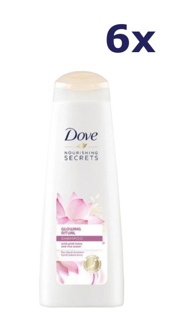 6x Dove Shampoo - Glowing Ritual Lotusbloem 250 ml