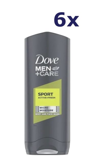 6x Dove Douchegel Men - Care Sport 400 ml