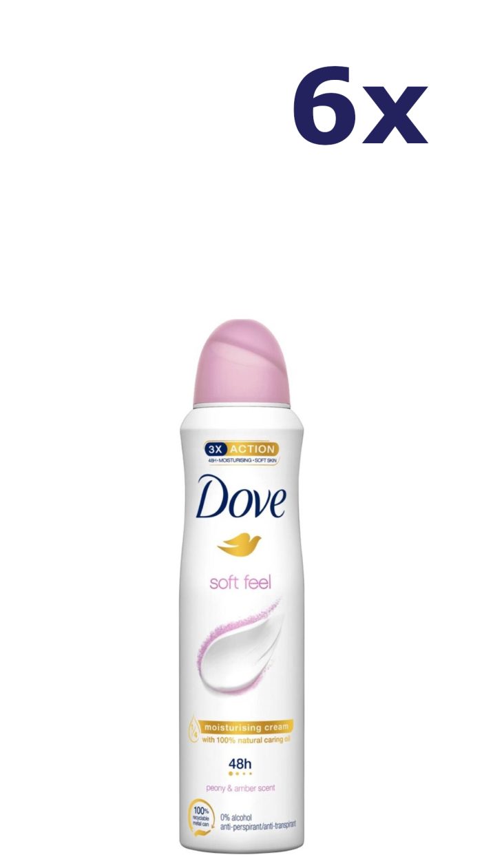 6x Dove Deospray - Soft Feel 150 ml
