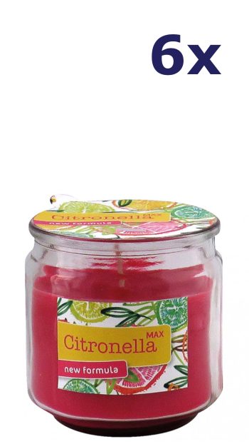 6x Citronella Max kaars 170gr
