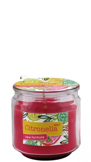 Citronella kaars 250g rood