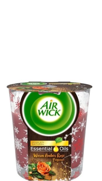 Airwick Geurkaars Essential Oils - Warm Amber rose 105 gr