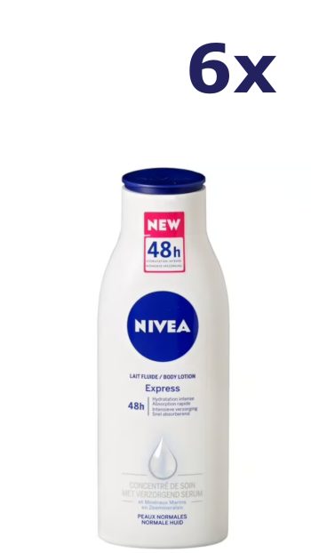 6x Nivea Bodylotion - Express 400 ml