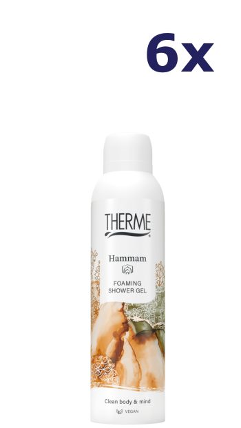 6x Therme Shower Foaming 200 ml Hammam