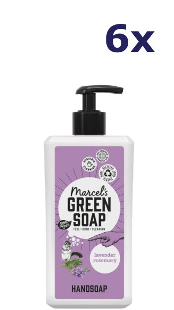 6x Green Soap Handzeep 500 ml Lavendel