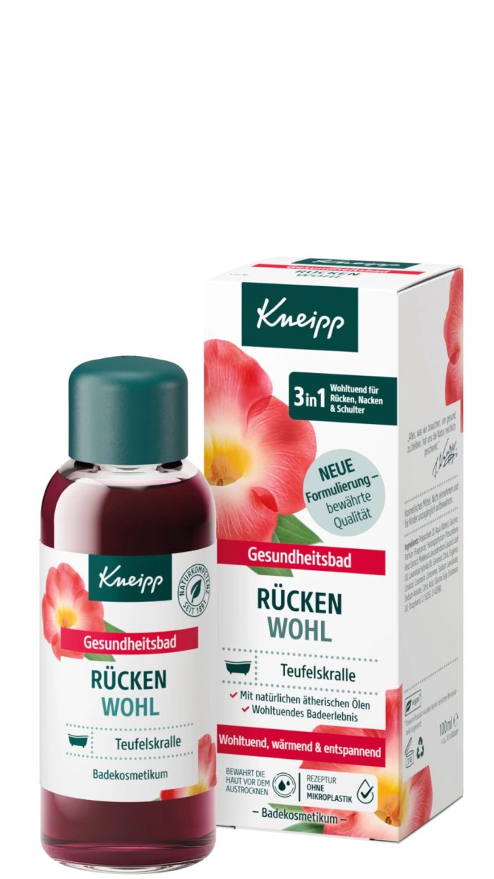 Kneipp badolie 100ml Rücken Wohl, duivelskruid