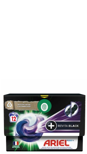 Ariel Pods All-in-One – Revitablack 12 stuks