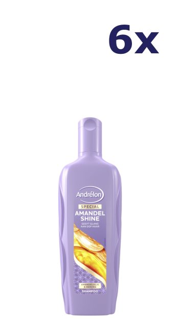 6x Andrelon Shampoo - Amandel Shine 300 ml