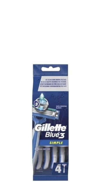 Gillette Wegwerpmesjes Men – Blue 3 Simple 4 stuks