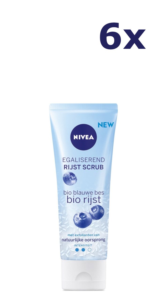 6x Nivea Essentials rice scrub normale huid 75ML