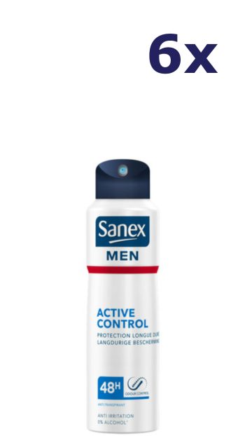 6x Sanex Deodorant Spray Men Activ Control 200ml