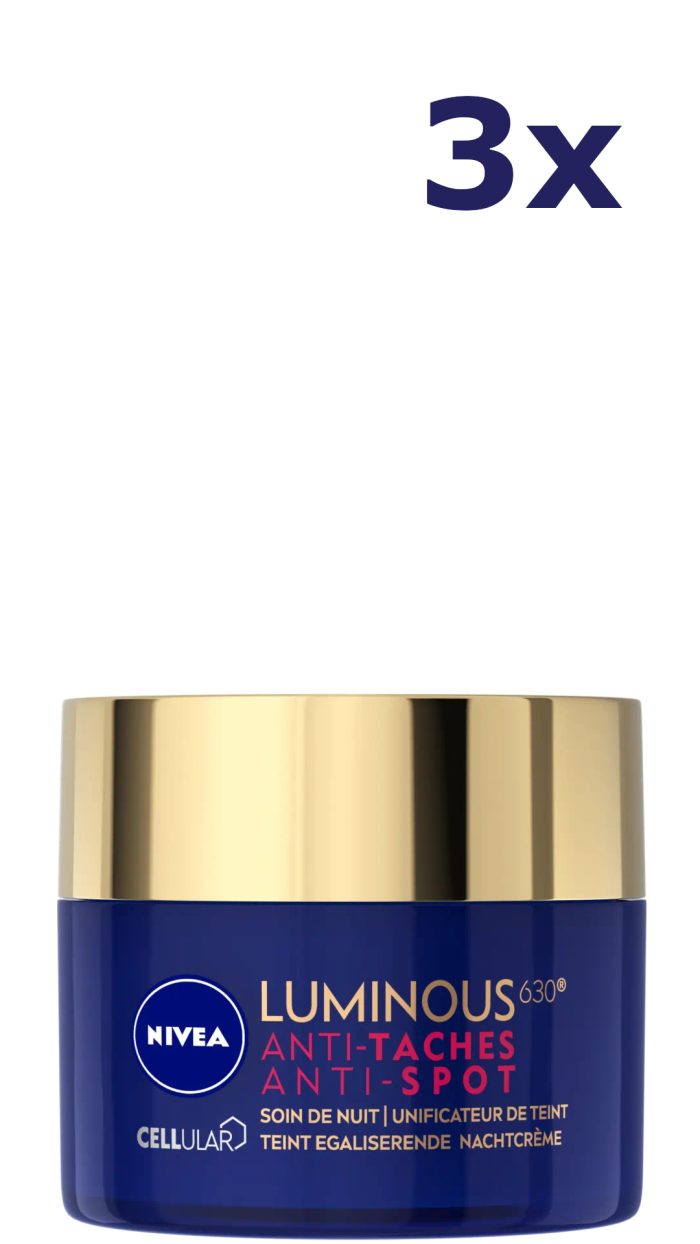 3x Nivea nachtcreme cellular luminous anti-spot 50ML