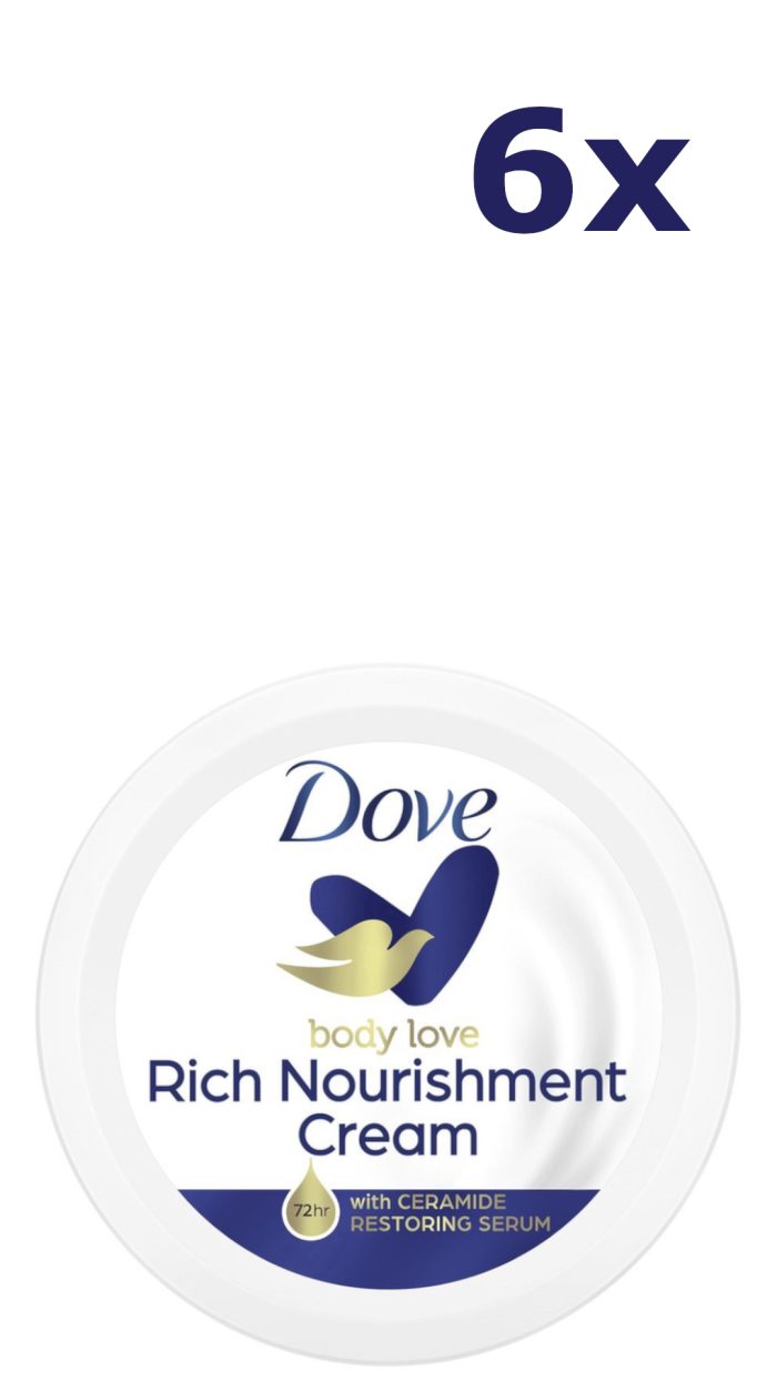 6x Dove Voedende Crème 150 ml Bodycrème