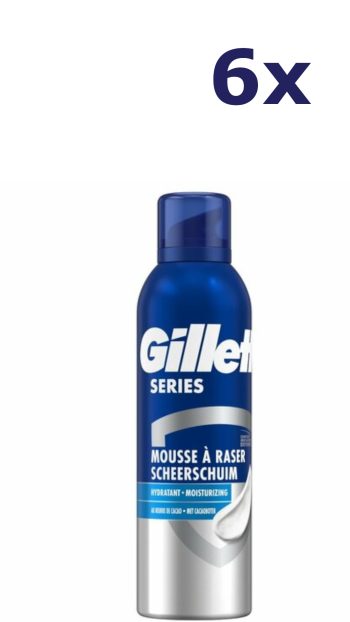 6x Gillette Series scheerschuim 250ml hydrate