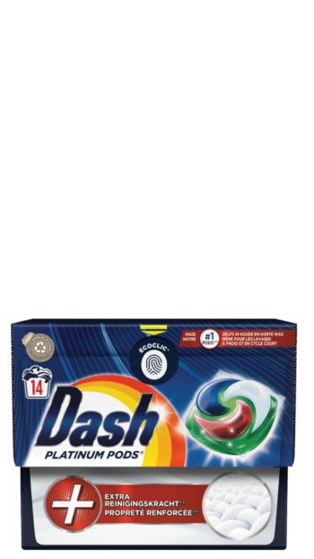 Dash Pods platinum - 14sc 331.8gr - extra reinigingskracht wasmiddel