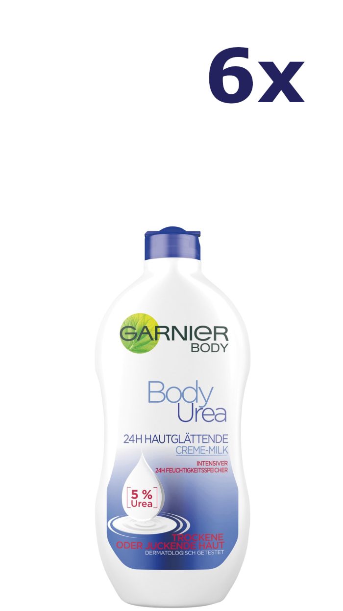 6x Garnier Body Creme-Melk 400ml Urea 5% Shea Butter Zeer Droge Huid