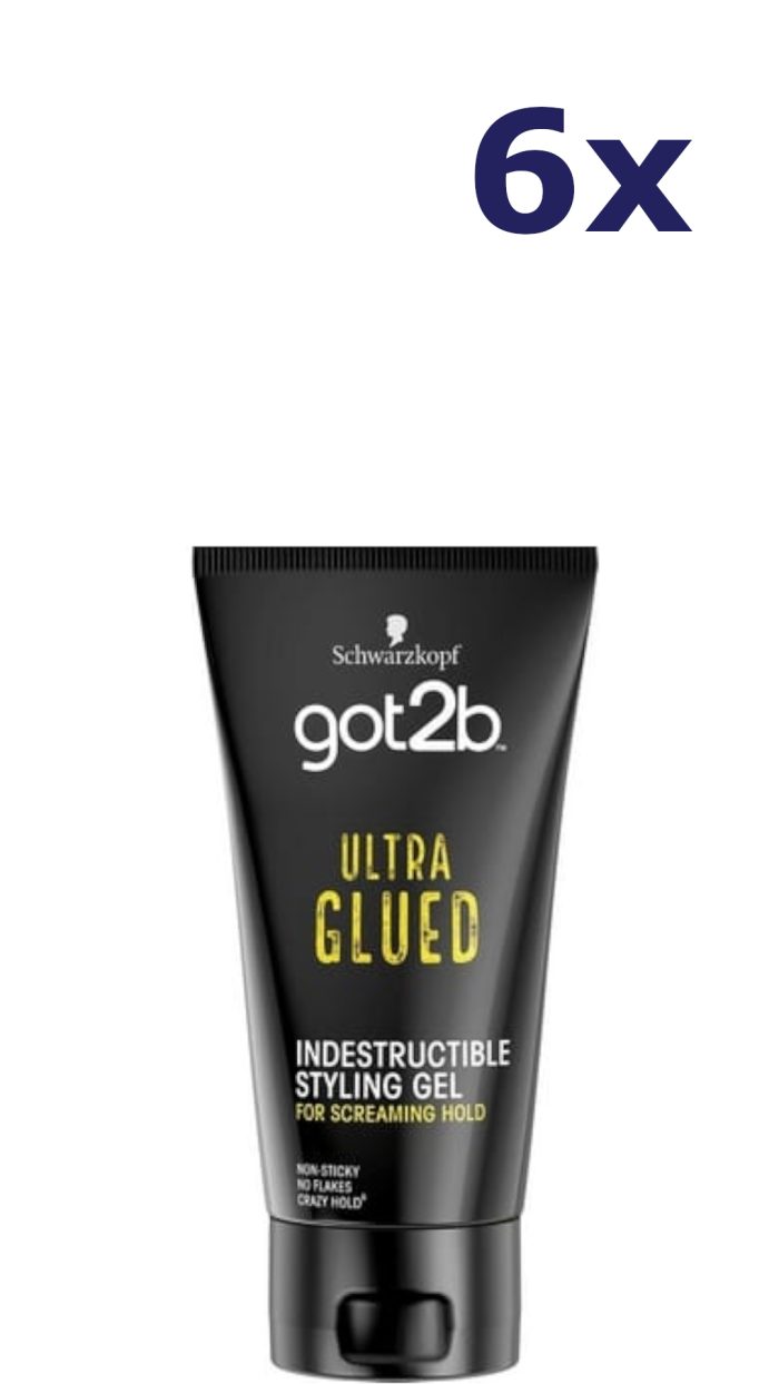 6x Got2B Haargel - Ultra Glued 150 ml