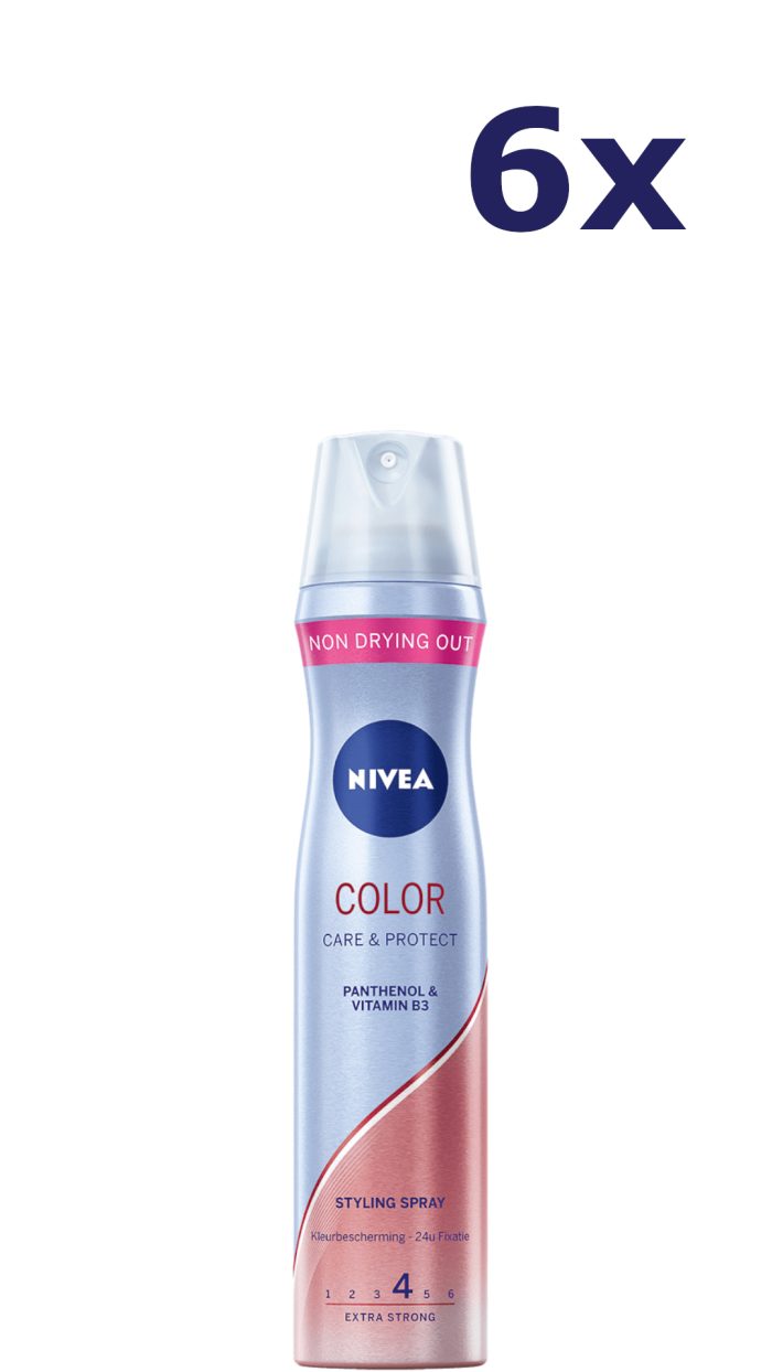 6x NIVEA Color Care & Protect Styling Spray - 250 ml Haarlak