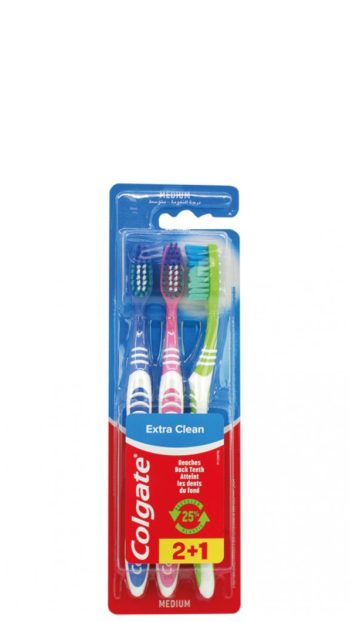 Colgate Extra Clean 3 stuks Medium Tandenborstels