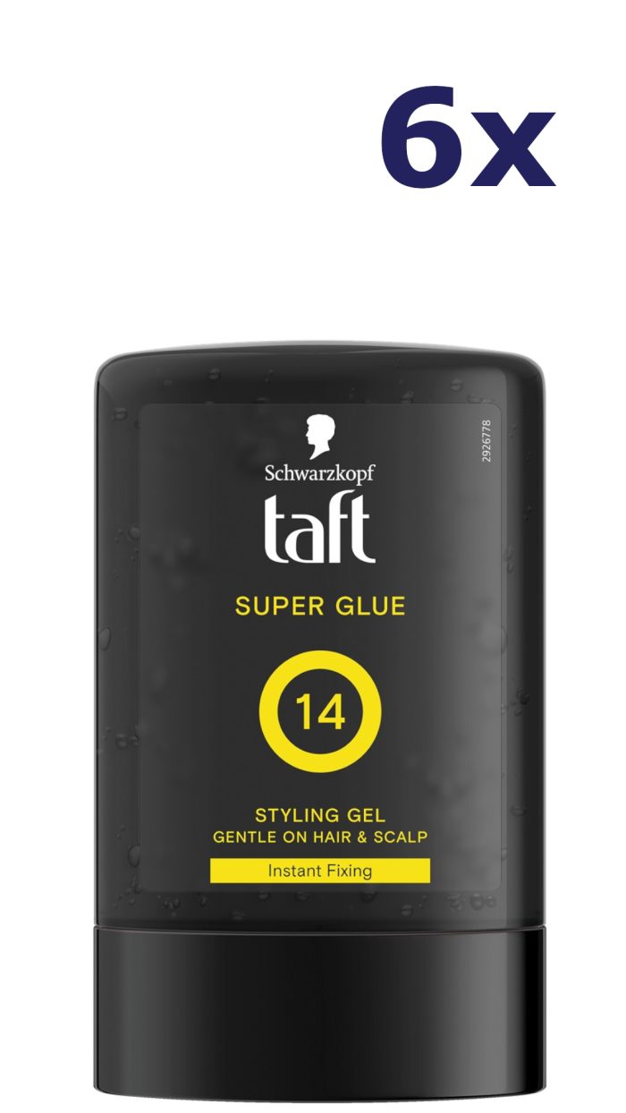 6x Taft Gel Tottle 300ml Super Glue Hold 14