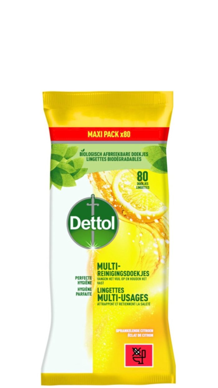 Dettol Reinigingsdoekjes Power Fresh Wipes Citrus 80 stuks