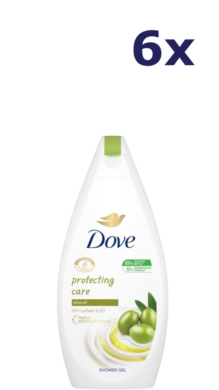 6x Dove Douchegel - 450ml - protecting care - olijf olie