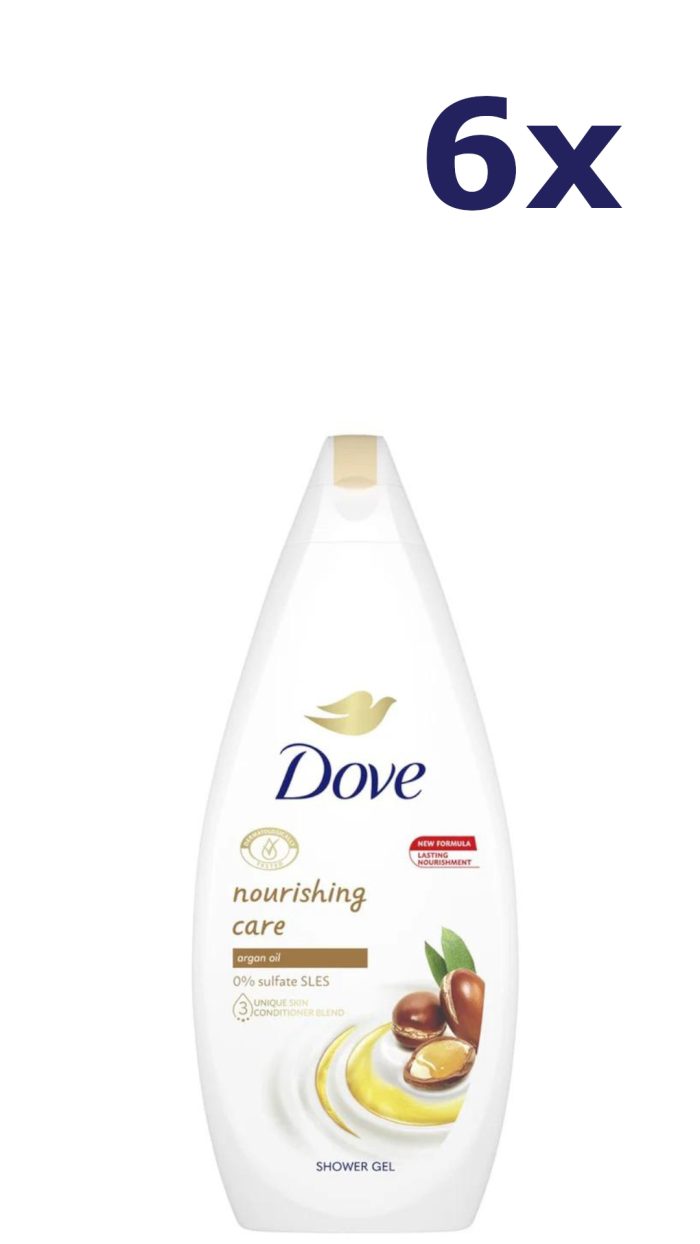 6x Dove Douchegel - 720ml nourishing care argan oil