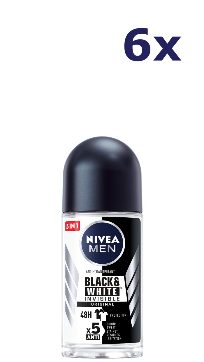 Nivea Deo Roll-on Men - Invisible Black & White original 50ml (kopie)