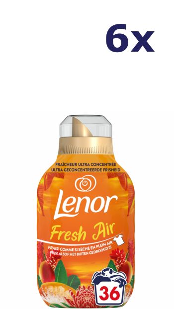 6x Lenor Wasverzachter - 36sc504ml Fresh Air Tropenzon 36 Wasbeurten