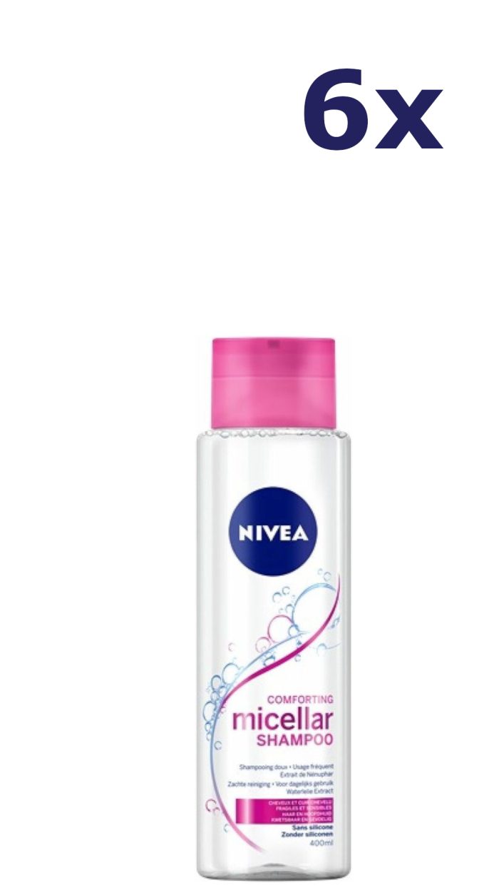 6x NIVEA Comforting Micellar Shampoo 400 ml