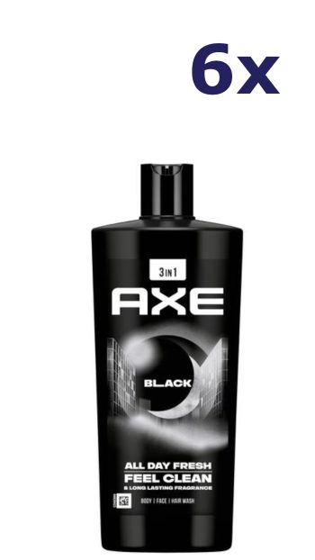 6x AXE Douchegel Black 700 ml