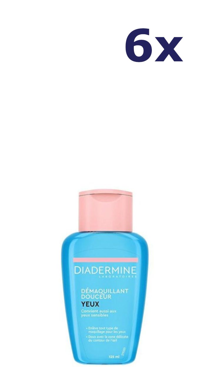 6x Diaderminde oogreinigingslotion 125ML regular
