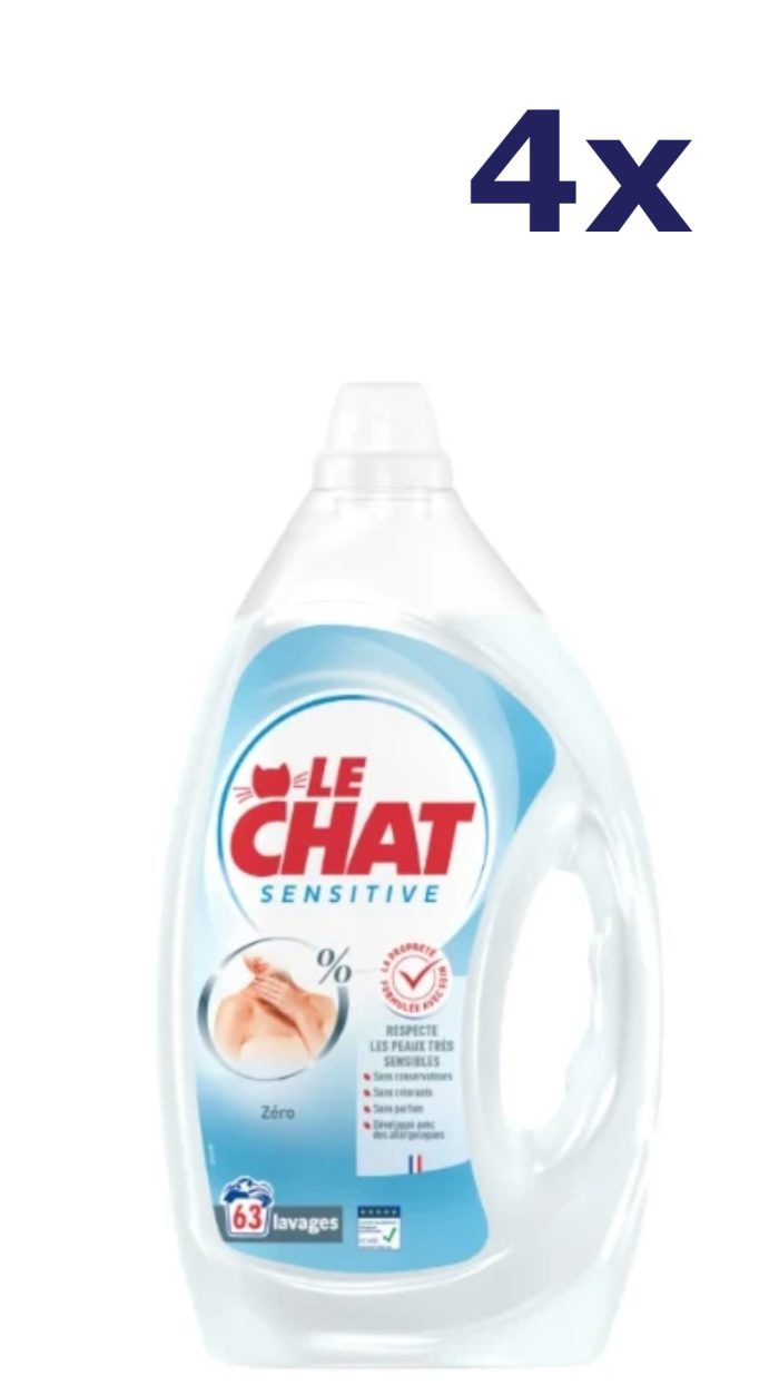 4x Le Chat 2.835l sensitive 0% 63sc wasmiddel
