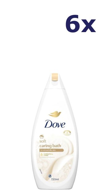 6x Dove Bad - 720ml - soft voor een zachte en zijdeachtige huid