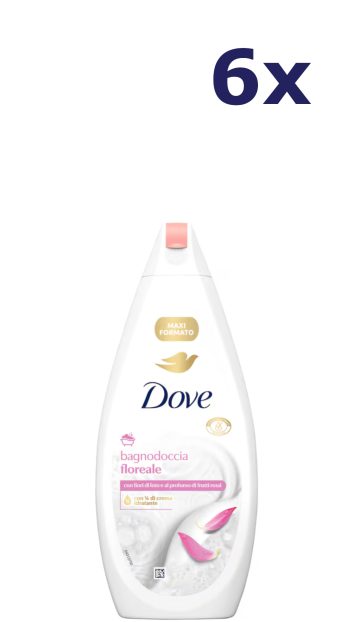 6x Dove douchegel Lotus Bloem 450 ml