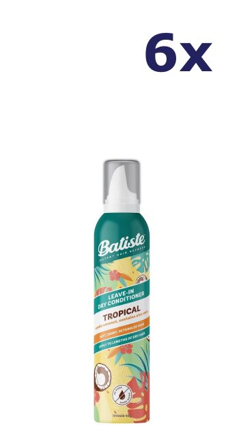 6x Batiste Leave-In Dry Conditioner 100ml Tropical