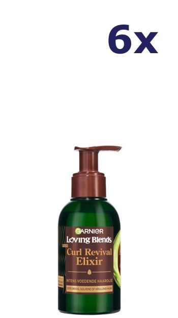 6x Garnier Loving Blends Elixir 120ml Curl Revival Avocado Olie & Shea Boter