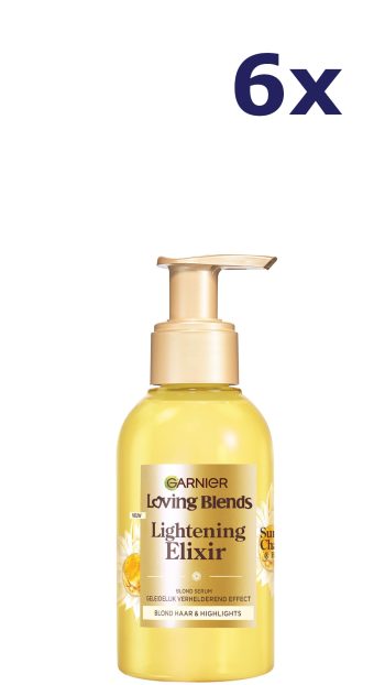 6x Garnier Loving Blends Elixir 120ml Lightening Blond Serum Kamille & Bloemenhoning