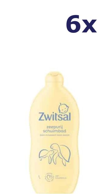 6x Zwitsal Bad – Schuimbad Zeepvrij 700 ml