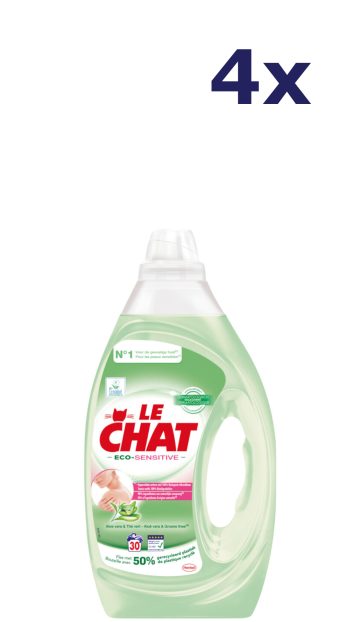 4x Le chat hc Liquid - 30sc1,5L - Eco sensitive wasmiddel