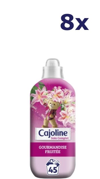 8x Cajoline wasverzachter 45sc 1,125l gourmandise fruitee