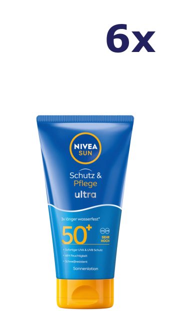 6x Nivea Sun Sun Milk Protection&Care ultra SPF50+