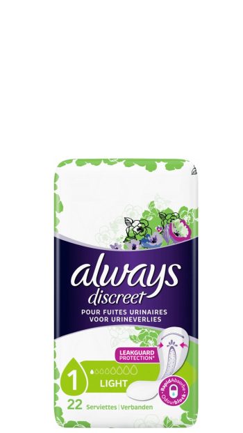 Always Discreet - maandverband urineverlies light 22st