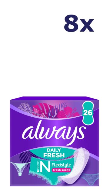 8x Always Dailies Flexistyle Slim Multifoam 26s