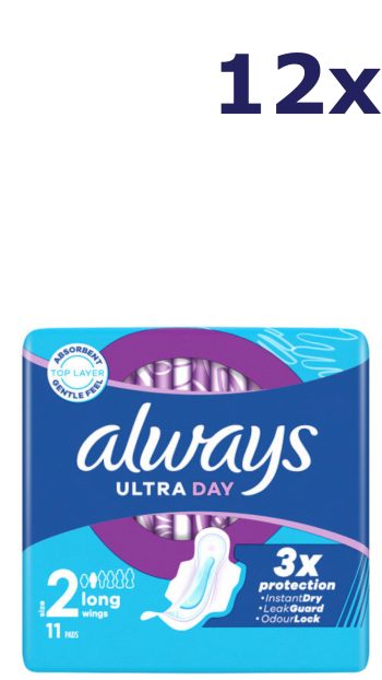 12x Always maandverband ultra day long 11 stuk