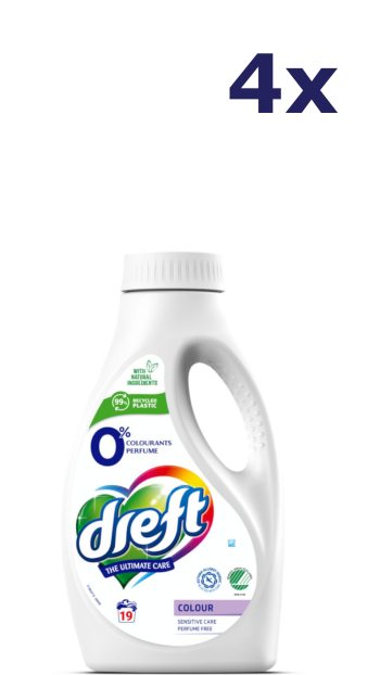 4x Dreft Liquid 19sc988ml ultimate care 0% color