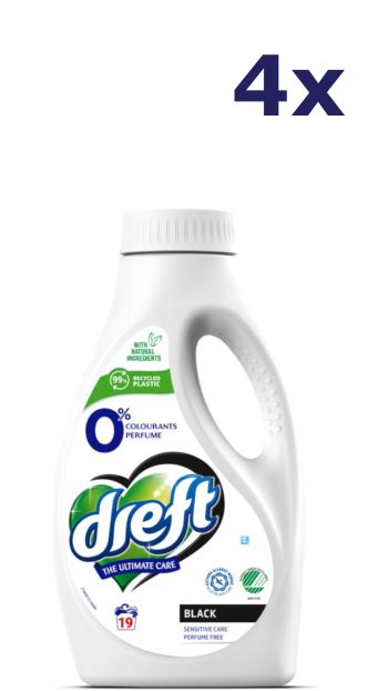 4x Dreft Liquid - 19sc988ml -ultimate care 0% black
